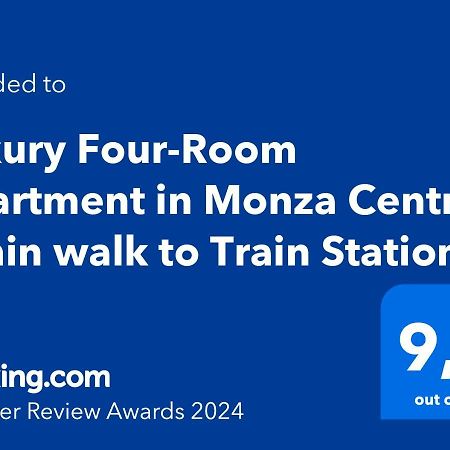 Luxury Four-Room Apartment In Monza Centro - 2 Min Walk To Train Station Exteriör bild